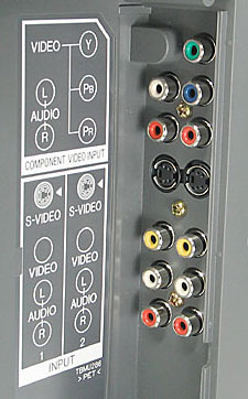 Panasonic LCD TV input terminals